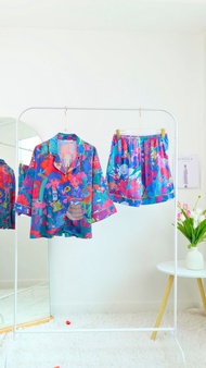 ชุดนอน Muslin Pajamas Silk Satin รุ่น (W2103 V2103)