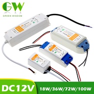 18W 36W 72W 100W LED Power Supply DC12V Driver High Quality Lighting Transformers For LED Ribbon LED 12V Adapter For Power Supply