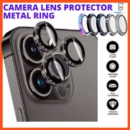 IPHONE 15 PRO MAX 15 PLUS 14 13 MINI 11 12  Camera lens protector Ring metal alloy glass