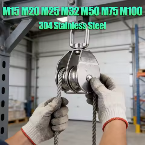 Pulley Stainless Steel 304 Stainless Steel Pulley Sheave M15-m100 Wheel Lifting Single/double Pulley