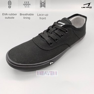 Line7 School Shoes Black-6655 [EVA RUBBER SOLE]