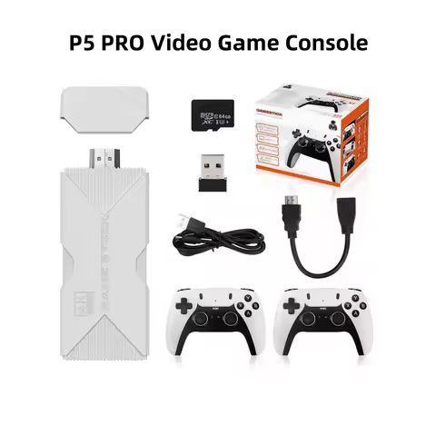 P5 PRO Video Game Console 2.4G Double Wireless Controller Game Stick 4K 41000 Games 128GB Retro Game
