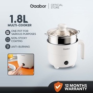 Gaabor 600W Mini Rice Cooker Two Heat Levels Non-Stick With Steamer 1.5L/1.8L Electric Cooker Multi 