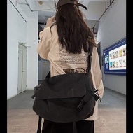 Canvas Bag Mens Crossbody Bag Large Capacity Japanese Style Lazy Style Student Shoulder Bag Casual S