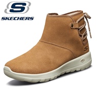 Skechers斯凯奇女鞋季新款圆头短靴反毛皮轻便休闲靴子15505 栗色 37