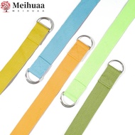 MEIHUAA Yoga Strap, Adjustable D-Ring Buckle 1.8mx3.8cm Exercise Straps,  Flexibility Durable Cotton