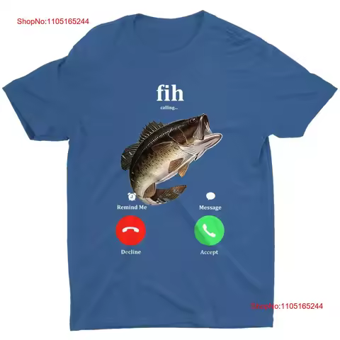 Fih Calling Remind me Message Decline Accept Phone Call Fish T Shirt vintage Washed Slightly homme S