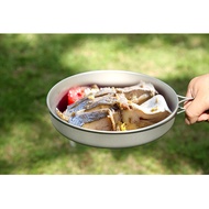 Free Shipping Promotion Titanium wok Outdoor Camping Egg Frying Pan2-3Frying Pan Pure Titanium Round