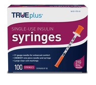 TRUEplus - Insulin Syringes 31g 0.3cc 5/16" (Pack of 100) TRUEplus - Insulin Syringes 31g 0.3cc 5/16