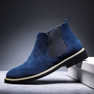 Prikol Men Suede Comfortable Boots Chelsea Shoes Suitable Breathable Handsome