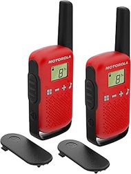 Motorola T42 Talkabout PMR446 2-Way Walkie Talkie Portable Radio’s (Pack of 2) – Red