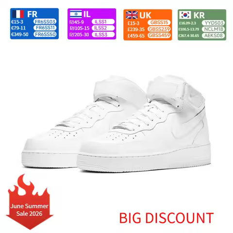 Nike Air Force 1 '07 Mid Men's Casual Sneakers Iconic Leather Mid-Top Classic Comfort CW2289-111