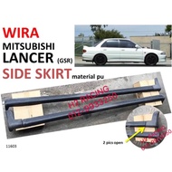 PROTON WIRA SALOON SEDAN AEROBACK LANCER SIDE SKIRT LIP GSR SET (PU Getah) COVER BOLEH BUKA