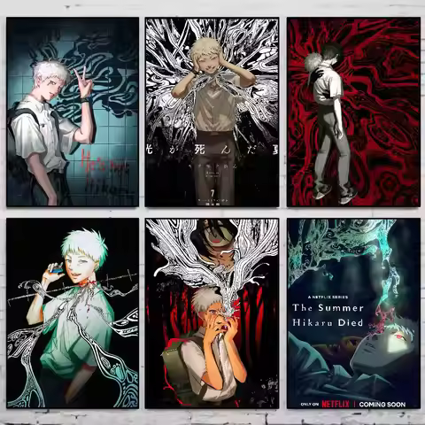 The Summer H-Hikaru Died Anime Poster Gallery Prints Self Adhesive Home Decor Decoration Wall Decals