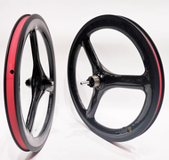 Carbon Fiber Trike Wheel 16 Inch 3 Speed 7 Speed Foldable Bicycle Wheelset V Brake/ Disc Brake Unive