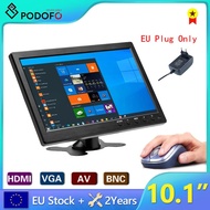 Podofo 10.1” Monitor For TV & Computer Display LCD Color Screen For Car Backup Camera & Home Securit