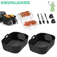 EBINLANDS Baking Tray, Washable Non-Stick Air Fryer Tray, High Quality Silicone Perforated Reusable 