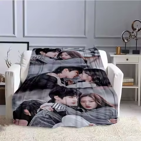 True Beauty Series Hwang in Youp Cha EunWoo Flannel Blanket Star Art Warm Throw Blanket for Bed Bedr
