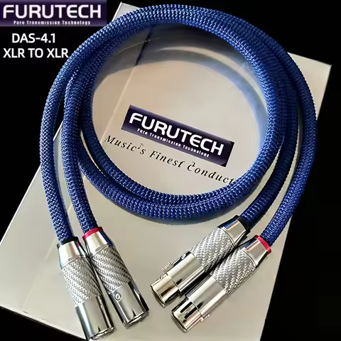 One pair FURUTECH DAS-4.1 Top-of-the-line XLR cable Alpha OCC conductor HiFi with Silver-plated 3-pi