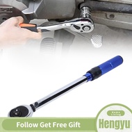hengyu Jiawu 3/8 Inch Drive Click Torque Wrench  5-60Nm 72 Tooth Reversible Head Gear Spanner with D