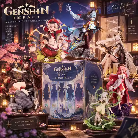 Mystery Box Genshin Impact Cute Character Mystery Blind Box Random Collectible Figures Keychain Badg