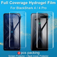 Imak Black Shark 4 Pro Full Cover Screen Protector BlackShark 4 Ultra thin Soft Clear Rear Back Hydrogel Film