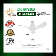 KDK Ceiling Fan (E48GP)/ DC MOTOR / TRI-TONE LED LIGHT/ WITH REMOTE CONTROL/ 1yr warranty from KDK SG