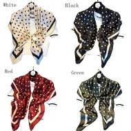 【Ready to stock】35.4inch Wave Point Islamic Satin Malaysia Hijab 90×90cm Simulated Silk  Printing Sq