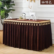 Custom pleuche hanging ear conference cloth the buffet skirting temple FoTai sweets tablecloth around