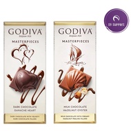 【Ready Stocks】Godiva Masterpieces Chocolate Bar (Dark Chocolate Ganache Heart/Milk Chocolate Hazelnut Oyster) 86g