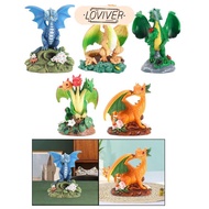 LOVIVER Dragon Statue Decoration Dragon Sculpture Figure Dragon Figure Desktop Decoration Foyer Tabl