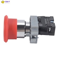 22mm NC Red Mushroom Emergency Stop Push Button Switch 600V 10A ZB2-BE102C XB2-BS542X1