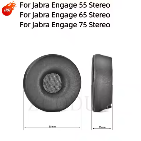 Ear Pads For Jabra Engage 55/Engage 65/Engage 75 Stereo Headset Headphones Memory Foam Ear Cushions 