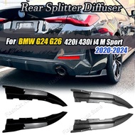 G26 Rear Bumper Side Spoiler Corner Protector Diffuser Splitter Body Kit For BMW G22 G23 G24 420i 4