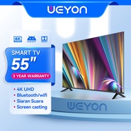 WEYON Smart TV Led 55 inch 50 inch 65 inch murah  TV Android 50/55/65 inch 4K UHD-Youtube-Android 11