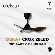 deka+ CROX 28LED Ceiling Fan DC Motor 28" 28 Inch Remote Control DEKA SIRIM LED Light Small Baby Kip