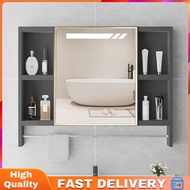 Aluminium Bathroom Cabinet with Mirror Large Storage Mirror Cabinet Kabinet Cermin Mirror Box with S