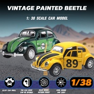 New Vintage Beetle Diecast Pull Back Car Model Toy for Children Gift Decor Car Decoration hiasan ker