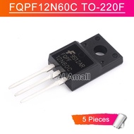 5pcs FQPF12N60C TO-220F FQPF 12N60C TO220F 12A/600V N-channel MOSFET Transistor new original