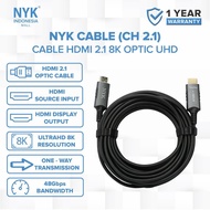 NYK HDMI FIBER OPTIC Cable 8K VERSION 2.1 HDMI 2.1 8K OPTIC UHD - Active Optical Cable 10M 20M 30M