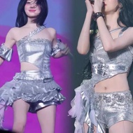New Silver Technology Costume for Babymonster Girls - Ideal for Jazz Dance Performances