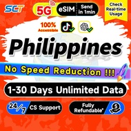 SCT Philippines eSIM 1-30 Days 4G Unlimited Data Philippines SIM Card eSIM Philippines send in 1min