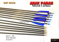 YUSUF 3pcs Mixed Carbon Arrow Archery Horsebow Recurve Bow