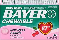 Bayer Chewable Low Dose Aspirin Cherry 81 Mg 36-Count