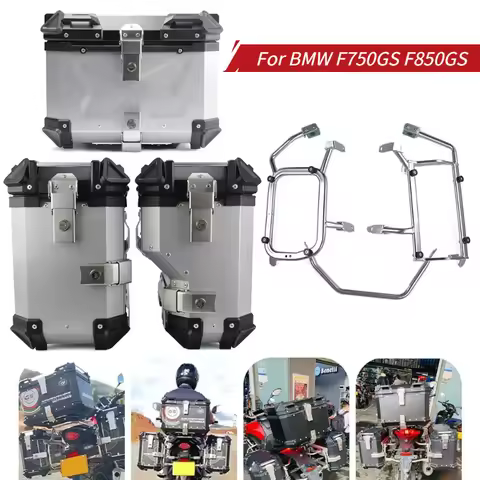 Motorcycle Trunk Side Luggage Case Pannier Side Box Bracket Frame Rear Top Box Helmet Topcase for BM