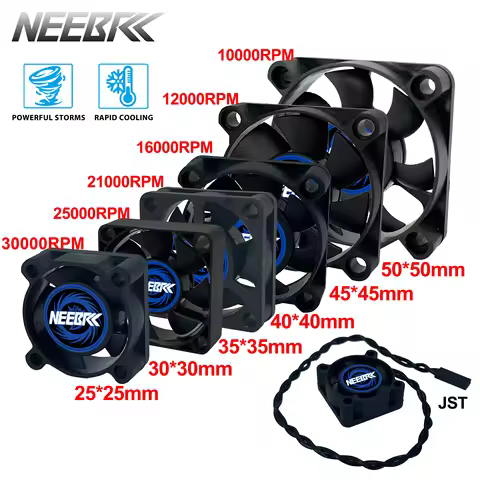 RC Motor Waterproof Fan 25/30/35/40/45/50mm 10000-30000RPM 5V-12V DC Rapid Cool Cooling Heatsink for