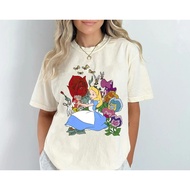 Disney Vintage Floral T-Shirt Alice In Wonderland In Disneyland Set