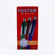 FASTER BALLPEN C6 JETEK BIRU/12