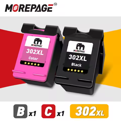 MorePage 302XL Ink Cartridge Remanufatured For HP302 HP 302 For HP Deskjet 2130 2135 1110 3630 3632 