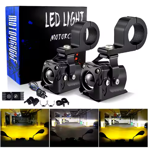 1Set 40W Motorcycle LED Spotlight Fog Lights For BMW R1250GS ADV F800GS R 1250 GS LC Yamaha MT07 MT0
